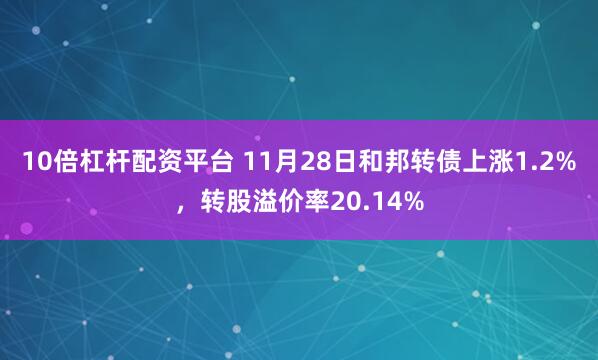 10倍杠杆配资平台 11月28日和邦转债上涨1.2%，转股溢价率20.14%