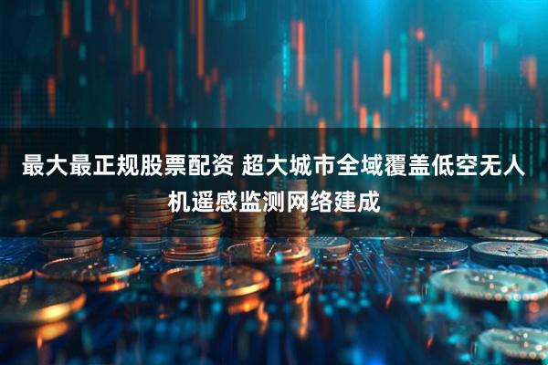 最大最正规股票配资 超大城市全域覆盖低空无人机遥感监测网络建成